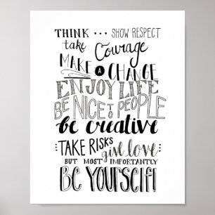 Poster Citation de calligraphie