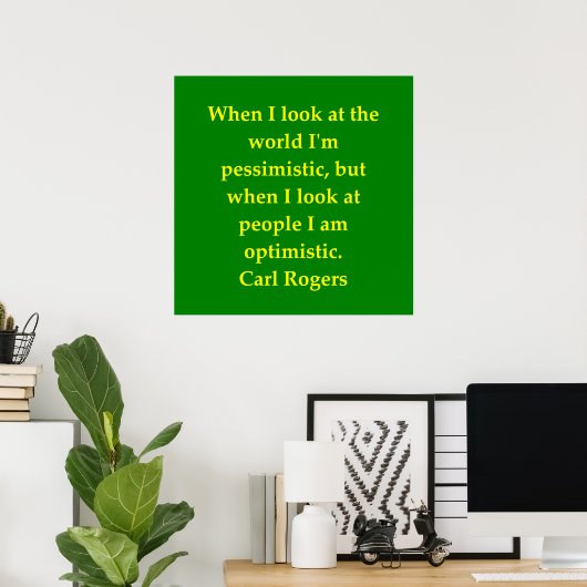 Poster citation de carl rogers (Bureau à domicile)