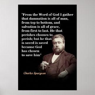 Poster Citation de Charles Spurgeon sur le Salut et la Da