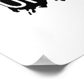 Poster Citation de chat amusante Black Splash (Coin)