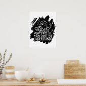 Poster Citation de chat amusante Black Splash (Cuisine)