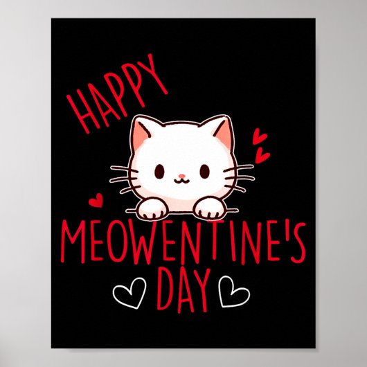 Poster Citation de chat mignon pour la Saint-Valentin pou (Devant)