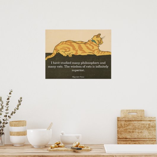 Poster Citation de chat par Hippolyte Taine, Edward Penfi (Cuisine)