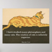 Poster Citation de chat par Hippolyte Taine, Edward Penfi (Devant)