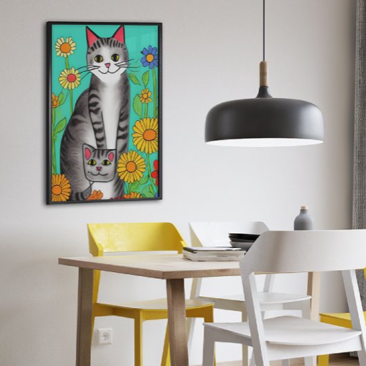 Poster Citation de chats et de chatons en plastique migno