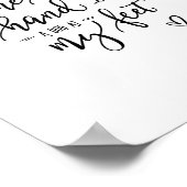 Poster Citation de chien Vin Art Moderne Main Lettré Typo (Coin)