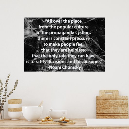 Poster Citation de Chomsky (Cuisine)