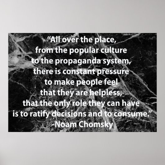 Poster Citation de Chomsky (Devant)