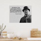 Poster Citation de Churchill contre le socialisme (Cuisine)