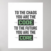 Poster Citation de codage Inspiration - Code et coeur (Devant)