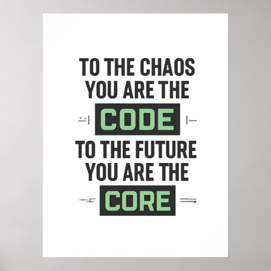 Poster Citation de codage Inspiration - Code et coeur (Devant)