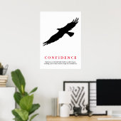 Poster Citation de confiance de l'aigle motivationnel (Bureau à domicile)