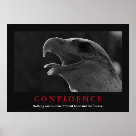 Poster Citation de confiance de l'aigle motivationnel noi (Devant)