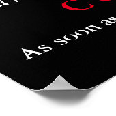 Poster Citation de confiance du tigre noir blanc Inspirat (Coin)