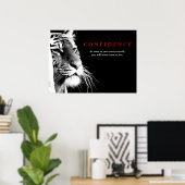 Poster Citation de confiance du tigre noir blanc Inspirat (Bureau à domicile)