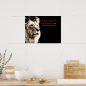 Poster Citation de confiance Lion Inspiration (Cuisine)