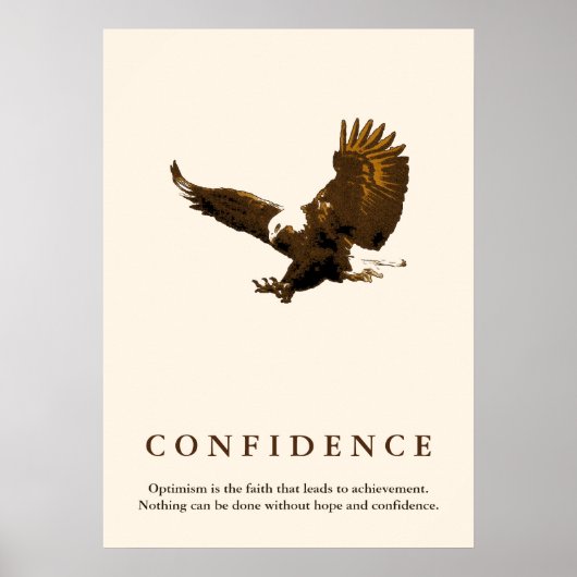 Poster Citation de confiance motivationnelle de l'aigle S (Devant)