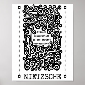 Poster Citation de CONVERSATION parfaite par Nietzsche