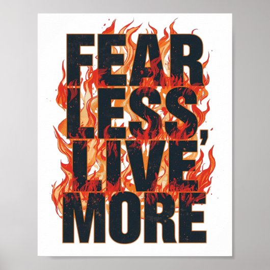 Poster Citation de courage et de vie de style grunge (Devant)