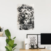 Poster Citation de courage inspirante (Bureau à domicile)