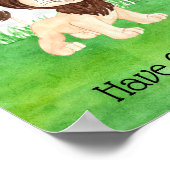 Poster Citation de courage pour la nurserie de bébé lion  (Coin)