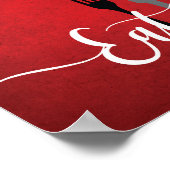 Poster Citation de cuisine rouge noir gris blanc (Coin)