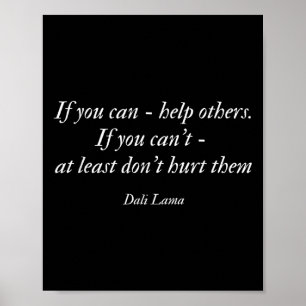 Poster Citation de Dali Lama, Aidez à aimer les autres, C