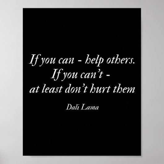 Poster Citation de Dali Lama, Aidez à aimer les autres, C (Devant)