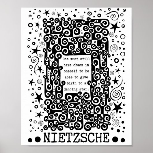 Poster Citation de Dancing STAR par Nietzsche (Devant)