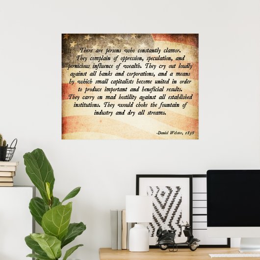 Poster Citation de Daniel Webster (Bureau à domicile)