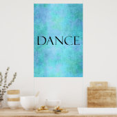 Poster Citation de danse Turquoise bleu aquarelle Modèle  (Cuisine)