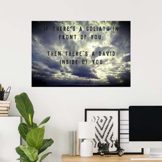 Poster Citation de David et Goliath (Bureau à domicile)