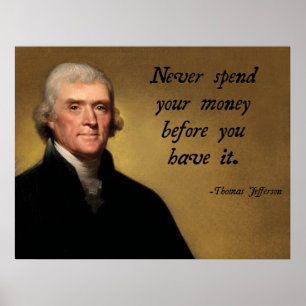 Poster Citation de dépense de Jefferson