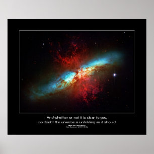 Poster Citation de Desiderata - Cigar Galaxy de l'espace