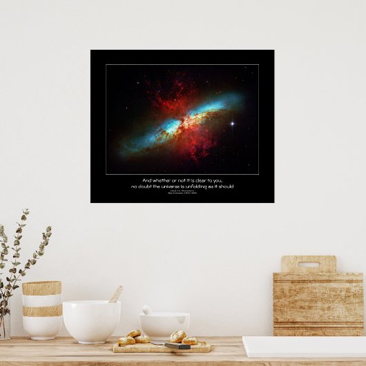Poster Citation de Desiderata - Cigar Galaxy de l'espace (Cuisine)