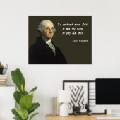 Poster Citation de dette de George Washington (Bureau à domicile)