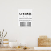 Poster Citation de dévouement Art minimal motivant (Cuisine)