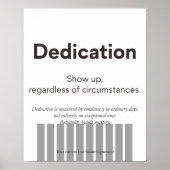 Poster Citation de dévouement Art minimal motivant (Devant)