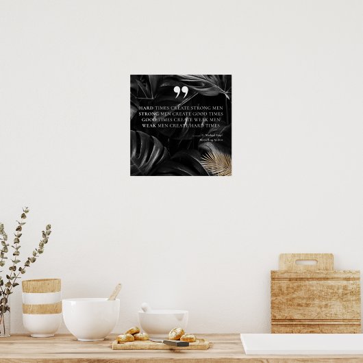 Poster Citation de durée de vie difficile (Cuisine)