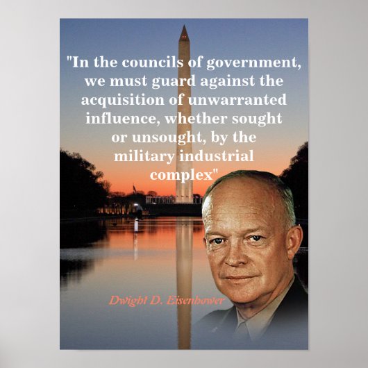 Poster Citation de Dwight D. Eisenhower sur le complexe m (Devant)