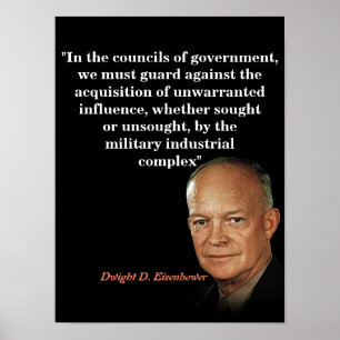 Poster Citation De Dwight D. Eisenhower Sur L'Industrie M