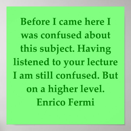 Poster citation de enrico fermi (Devant)