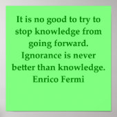 Poster citation de enrico fermi (Devant)