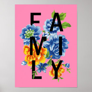 Poster Citation de famille florale