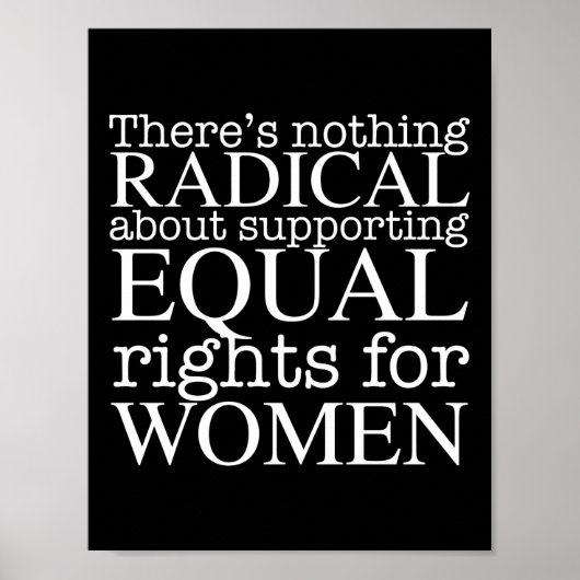 Poster Citation de femme radicale sur les droits des femm (Devant)