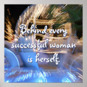 Poster Citation de femme réussie Sparkly Gold Coach photo (Devant)