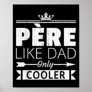 Poster Citation de Fête des pères de père Glacière Funny