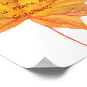 Poster Citation de feuille d'automne (Coin)