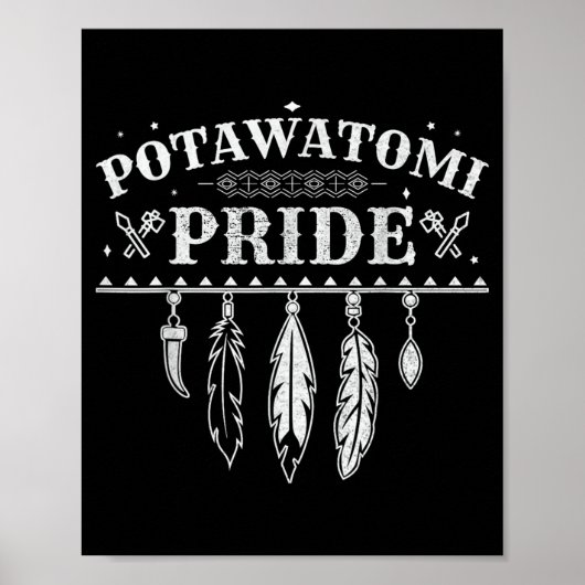 Poster Citation de fierté amérindienne pour un Potawatomi (Devant)