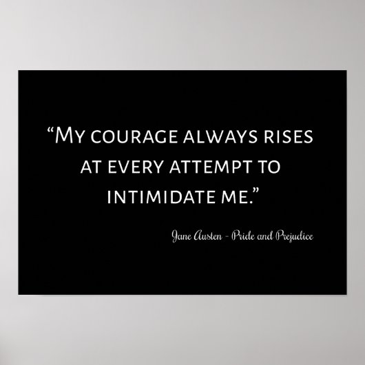 Poster Citation de fierté et de préjudice I (Devant)